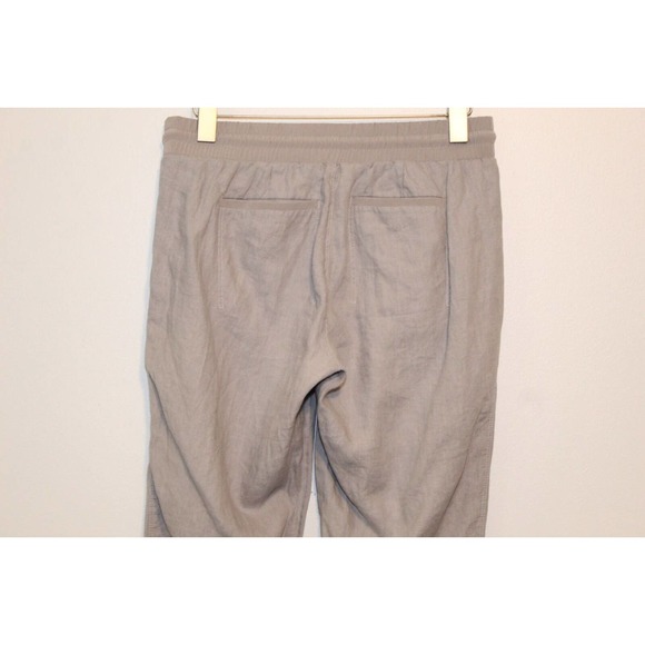 Athleta Bali Linen Ankle Pants Gray Lightweight Stretch Women's Size 8 H14016 - Picture 5 of 9